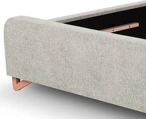 Posteľ Flamingo 180x200 cm, šedo-béžová štruktúrovaná tkanina