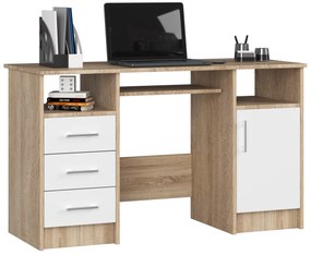 PC stolík Asegura (dub sonoma + biela). Akcia -20%. Vlastná spoľahlivá doprava až k Vám domov. 1117072
