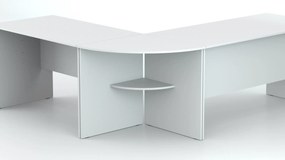 DREVONA Rohový stôl biely OFFICE 66