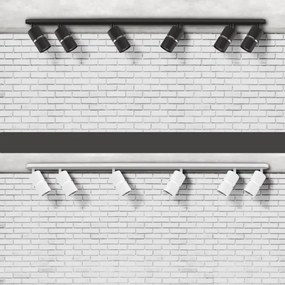 Bodové svietidlo BAMBOO 6xGU10/10W/230V čierna