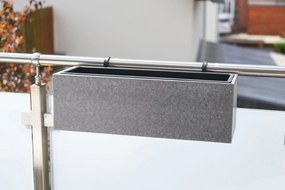 Balkónový hrantík BENNO, vláknocement, šírka 62 cm, sivý