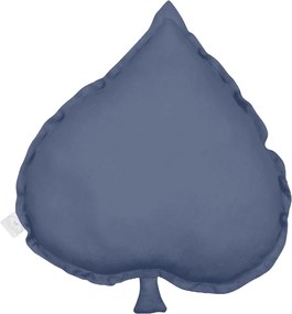 Ľanový vankúš lipový list džínsová 38×43cm