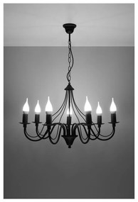 Čierne stropné svetlo Sollux Floriano 7