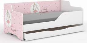 Wooden Toys Detská posteľ LILU 160x80 PRINCEZNÁ – komplet