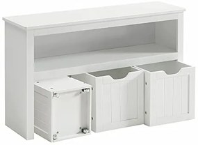 Skrinka na hračky so šuplíkmi s kolieskami 60x102x30cm