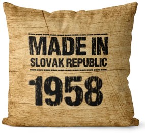 Vankúš Made In + rok (Veľkosť: 55 x 55 cm, rok: 1958)