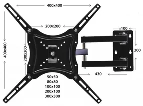 WELLHOX TV nástenný držiak “14-55“ nosnosť 50kg