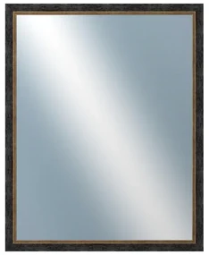DANTIK - Zrkadlo v rámu, rozmer s rámom 80x100 cm z lišty CARRARA hnedočierna (2948)