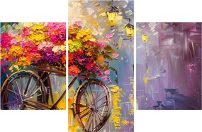 Obraz - Bicykel s kvetmi (90x60 cm)