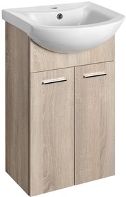 Aqualine Sapho, ZOJA umývadlová skrinka 42x74x25cm, dub platin, 51144
