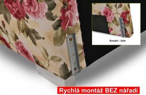 Čalúnená posteľ FÉNIX, 200x160, zelená / šedá (an 4755/4679)