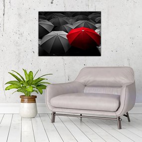 Sklenený obraz otvorených dáždnikov (70x50 cm)