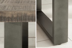 Konferenčný stolík Iron Craft 100cm sivý Mango