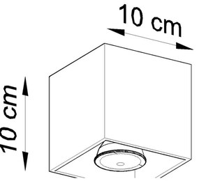 Sivé bodové svietidlo 10x10 cm Geo – Sollux