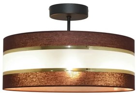 Luster na tyči HELEN 3xE27/15W/230V hnedá/čierna/zlatá