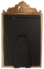 Zlatý antik fotorámik s kvetmi a ornamentmi - 14*2*24 cm / 10*15 cm