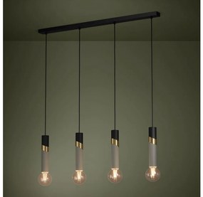 Eglo 39936 - Luster na lanku CEDRAL 4xE27/40W/230V čierna/zlatá