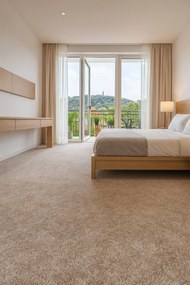 ITC, Koberec metráž Serenade 110, na mieru, šíře 4m,5m, béžová, filc, obývacia izba