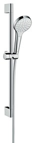 Hansgrohe Croma Select S - Sprchová sada 1 jet EcoSmart 9 l/min so sprchovou tyčou 65 cm, biela/chróm 26565400