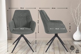 Jedálenská stolička Jules - látka - Sivá