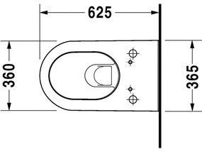 Duravit Darling New - Závesné WC pre SensoWash® 625x370 mm, biela 2544590000