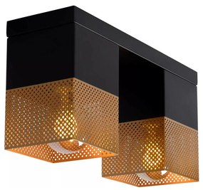Lucide 21123/02/02 - Stropné svietidlo RENATE 2xE27/40W/230V zlatá/čierna