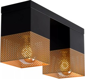 Lucide 21123/02/02 - Stropné svietidlo RENATE 2xE27/40W/230V zlatá/čierna