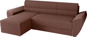 Rozkladacia obojstranná sedacia súprava do L TAVERO 251x140 cm, tmavoružová