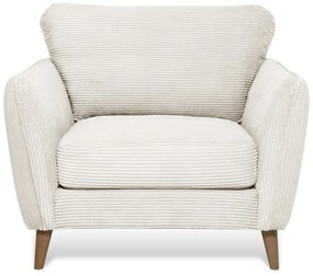 Biele menčestrové kreslo Paris – Scandic