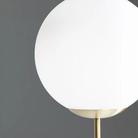 Stojacia lampa v zlatej farbe so skleneným tienidlom (výška 150 cm) Mahala - Kave Home