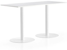 Barový stôl ALVA, 1800x800x1000 mm, biela, biela