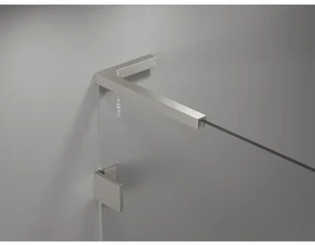 Mexen Lunar, L Duo výklopný sprchový kút 105 x 105 cm, 8mm číre sklo, oceľový profil, 834L-105L-105P-97-00