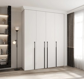 Šatníková skriňa 190 cm Carmela 40-3 (biela + čierna). Akcia -20%. Vlastná spoľahlivá doprava až k Vám domov. 1126625