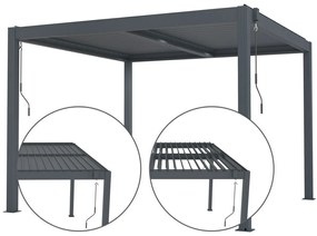 G21 Bioklimatická pergola Austin 3x3 m, antracitová hliníková
