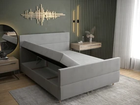 Manželská posteľ  Boxspring 140 cm Flu plus (tmavomodrá) (s matracom a úložným priestorom). Vlastná spoľahlivá doprava až k Vám domov. 1046566