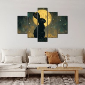 Obraz - Zajac s mesiacom (150x105 cm)