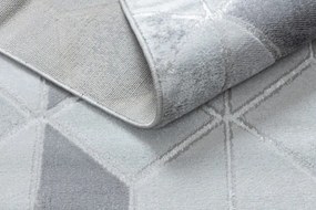 Koberec MEFE B400 Kocka, geometrický 3D štrukturálny - sivý