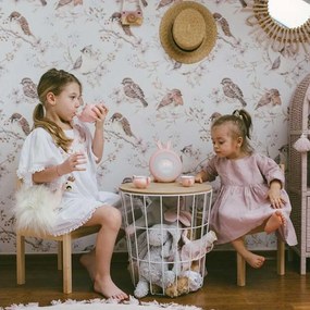 Tapeta vtáky bielo-šedá 280x50 cm