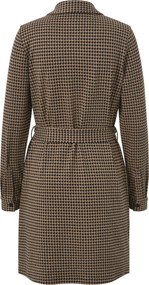 Teplákové šaty so žakárovým vzorom kohútej stopy