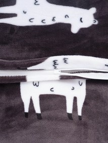 Predĺžené obliečky mikroplyš Exclusive – Lama sivé