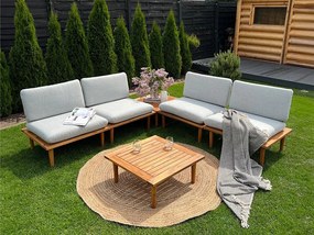 Záhradný set Compobasso (pre 4 osoby) (sivá). Vlastná spoľahlivá doprava až k Vám domov. 1098741