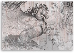 Obraz na plátně, Abstrakce koně Pegas - 60x40 cm