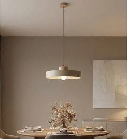 Závesný luster na lane KIVI 1xE27/15W/230V béžový