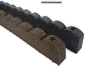 Záhradná obruba Scalloped sivá 120 cm, gumová (vrátane klincov) MHEU5000030