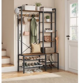 Stojanový vešiak NAVOR hnedá/čierna