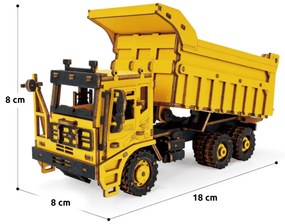Robotime Rokr 3D dřevěné puzzle Nákladní auto - sklápěč 225 ks