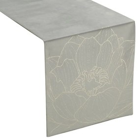 Dekorstudio Elegantný zamatový behúň na stôl BLINK 13 strieborný Rozmer behúňa (šírka x dĺžka): 35x140cm