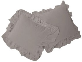 SADA DEKORAČNÝCH OBLIEČOK NA VANKÚŠ STONEWASHED 2 KS 40X40 CM SIVÁ