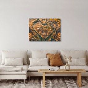 Sklenený obraz - Rieka v tvare srdca (70x50 cm)