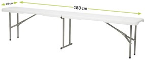 Cateringový skladací set Vivas 1+2L 180x70 cm - sivá / biela